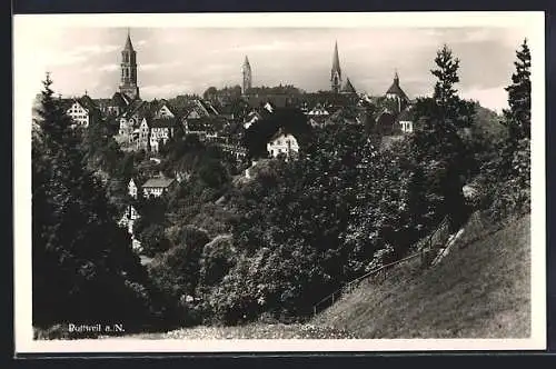 AK Rottweil a. N., Ortsansicht aus der Vogelschau