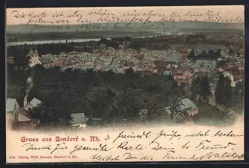 AK Bendorf a. Rh., Ortsansicht aus der Vogelschau