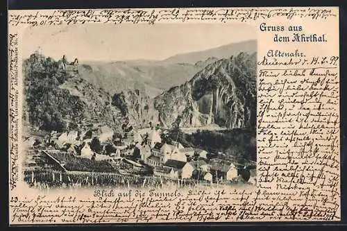 AK Altenahr /Ahrtal, Blick auf die Tunnels