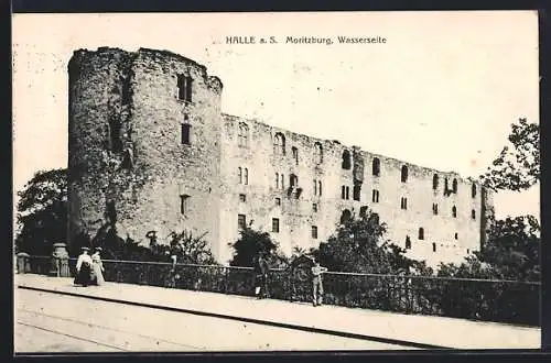 AK Halle a. S., Wasserseite der Moritzburg
