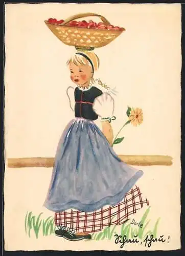 Künstler-AK sign. Dorle: Schau, schau!