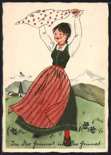 Künstler-AK sign. Dorle: In der Heimat, in der Heimat...