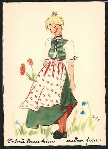 Künstler-AK sign. Dorle: So treu kann keine andere sein...