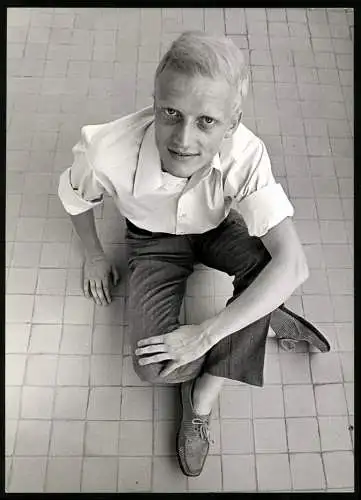 Fotografie Dego Hoffmann Ltd., London, Musiker Heino in jungen Jahren ohne Brille, Grossformat 18 x 25cm