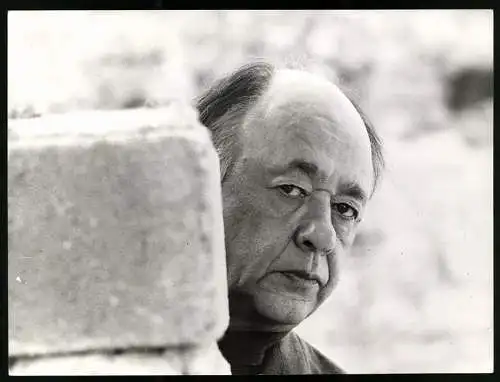 Fotografie Manuel Bidermanas, London, französisch-rumänischer Autor Eugene Ionesco, Grossformat 25 x 19cm
