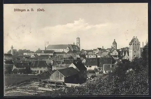 AK Dillingen / Donau, Teilansicht mit Schloss