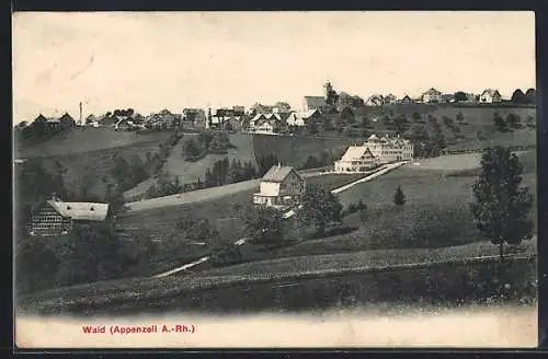 AK Wald /Appenzell A.-Rh., Ortspartie mit Strasse