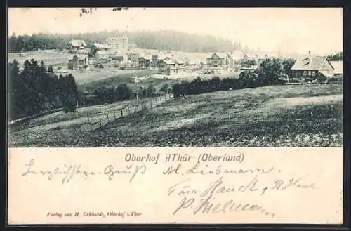 AK Oberhof / Thüringen, Ortsansicht mit Umgebung