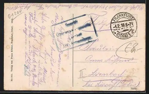 AK Frankfurt / Oder, Kaserne des Leib-Grenadier-Regiments Nr. 8.
