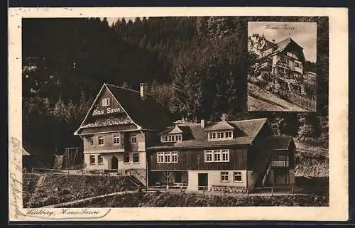 AK Wildberg / Württ., Hotel Haus Saron, Haus Zion