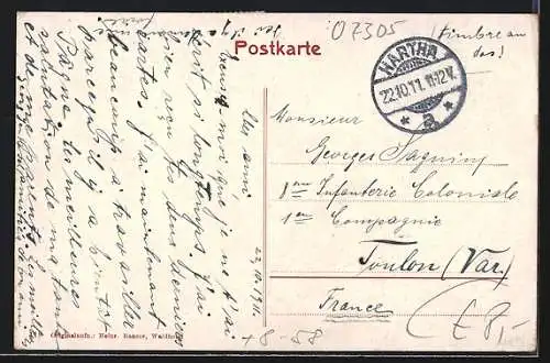 AK Waldheim / Sachsen, Königl. Strafanstalt vom Berg aus gesehen