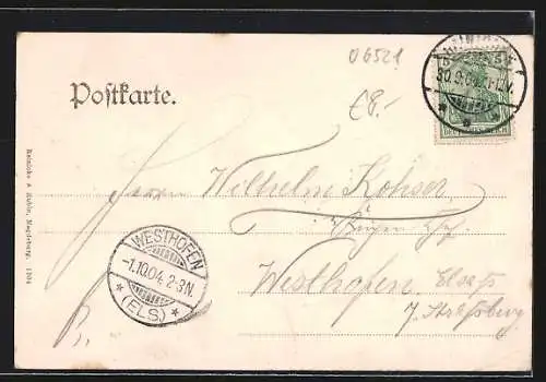 AK Hainichen / Sa, Markt mit Rathaus und Gellertdenkmal