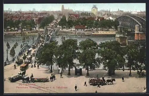 AK Rotterdam, Panorama Koningsbrug en v. d. Takstraat