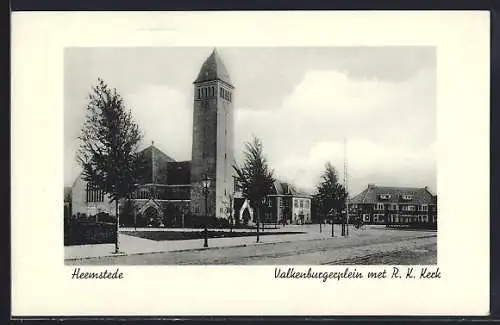 AK Heemstede, Valkenburgerplein met R. K. Kerk