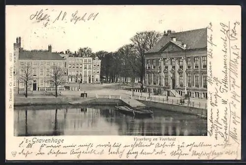 AK `s Gravenhage, Vyverberg en Voorhout