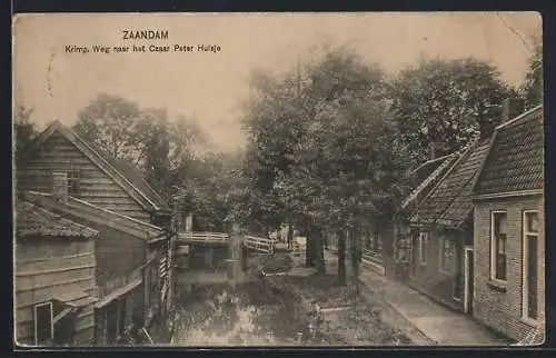 AK Zaandam, Krimp. Weg naar het Czaar Peter Huisje