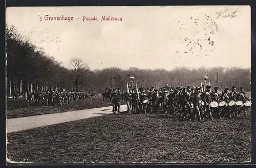 AK `s Gravenhage, Parade, Maliebaan