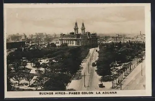 AK Buenos Aires, Paseo Colon la Aduana