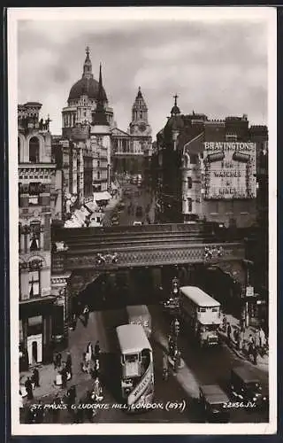 AK London, St. Paul`s & Ludgate Hill