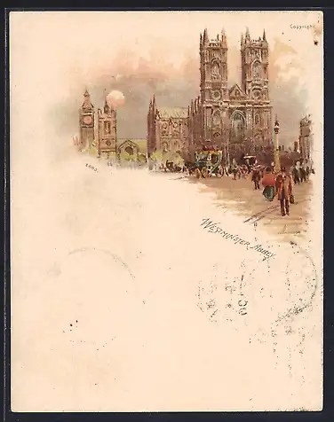 Künstler-AK London, Westminster Abbey