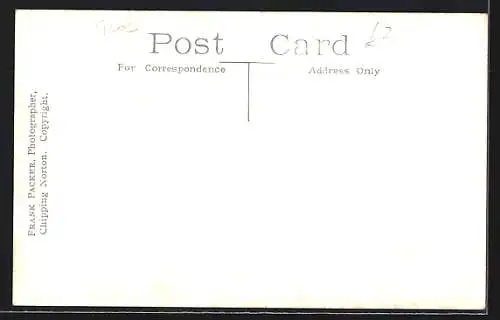 AK Lower Slaughter, Uferpartie mit Brücke