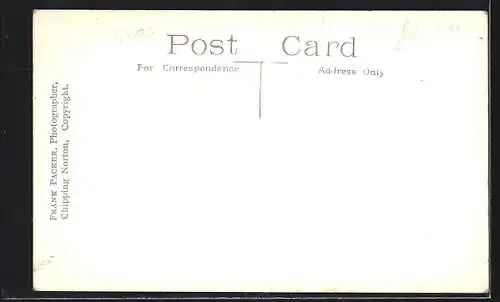 AK Lower Slaughter, Uferpartie mit Brücke