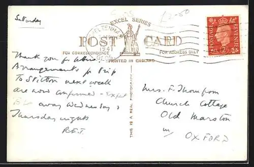 AK Cleeve Hill near Cheltenham, Panorama mit Strassenpartie