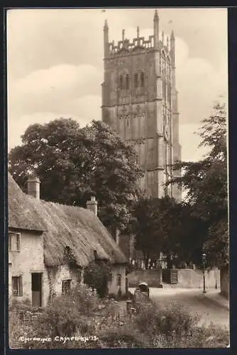 AK Chipping Campden, Strassenpartie mit Turm