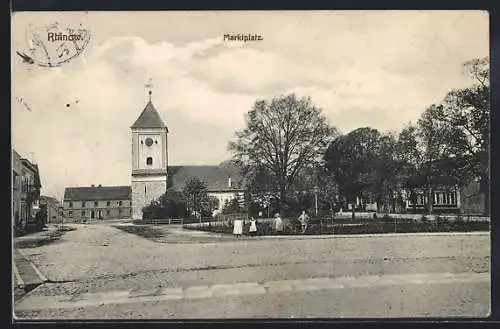 AK Rhinow, Blick auf den Marktplatz