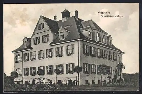 AK Monheim / Bayern, Blick auf das Distriktskrankenhaus