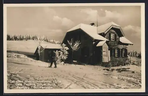 AK Feldberg i. Schwarzwald, Cafe und Pension Zur alten Menzenschwander Hütte, Inh. H. Ruch