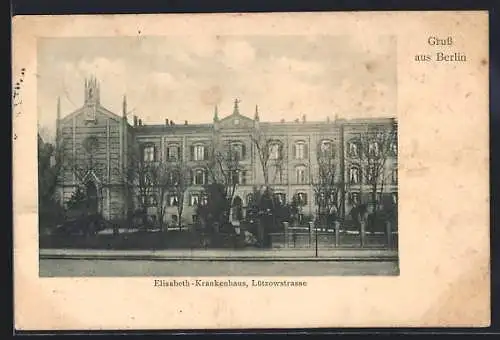 AK Berlin-Tiergarten, Elisabeth-Krankenhaus in der Lützowstrasse