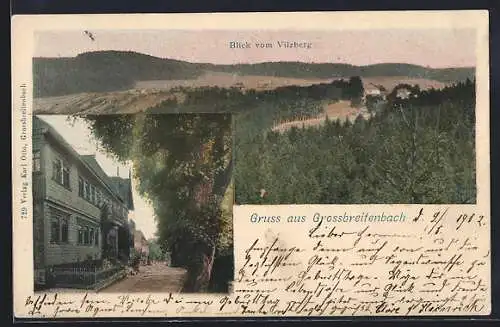 AK Grossbreitenbach, Blick vom Vilzberg