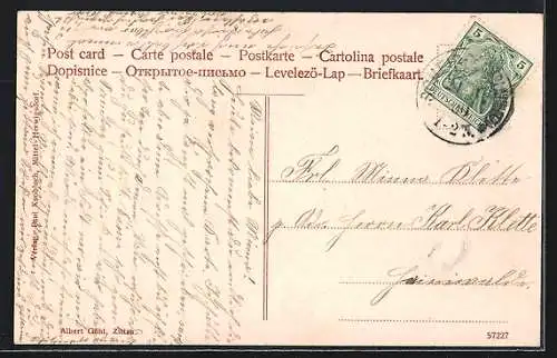 AK Scheibe / Mittelherwigsdorf, Gesamtansicht mit Gewässer