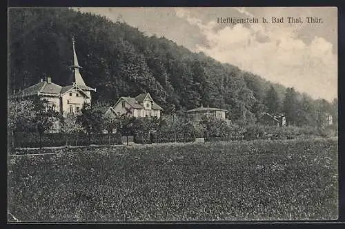 AK Heiligenstein / Thür., Ortspartie mit Villen