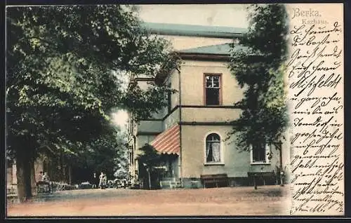 AK Berka, Kurhaus mit Strassenpartie
