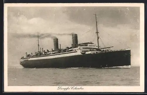 AK Passagierschiff Columbus in Fahrt