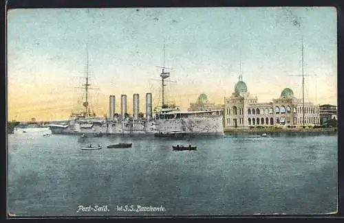 AK Port-Said, W.S.S. Bacchante, Kriegsschiff