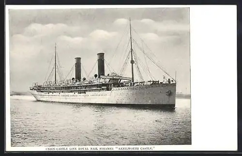 AK Union-Castle Line Royal Mail Steamer Kenilworth Castle, Passagierschiff