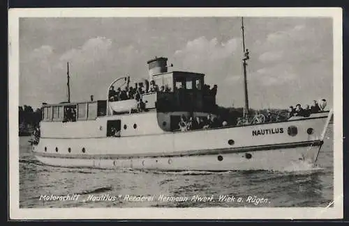 AK Motorschiff Nautilus, Reederei Hermann Alwert