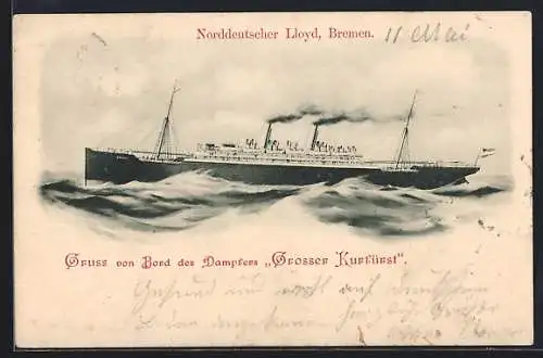 AK Dampfer Grosser Kurfürst des Norddeutschen Lloyd