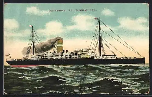 AK Passagierschiff SS Rijndam auf See