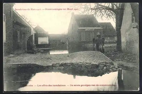 AK Moerzeke, Inondations de Mars 1906, Les effets des inondations
