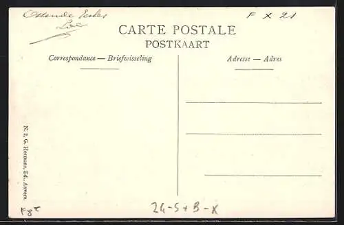 AK Melsele, Ramp der overstroomingen van 12 Maart 1906, Zicht genomen op den Melsele dijk
