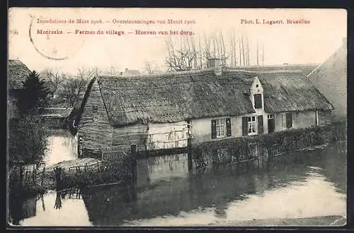 AK Moerzeke, Overstroomingen van Maart 1906, Hoeven van het dorp