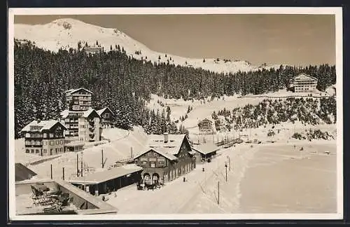AK Arosa, Bahnhof im Schnee