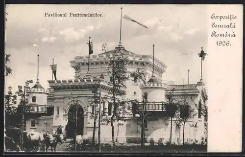 AK Bukarest, Expositie Generala Romana 1906, Pavilionul Penitenciarilor