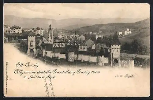 AK Aussig, Allgemeine deutsche Ausstellung 1903, Ortsansicht