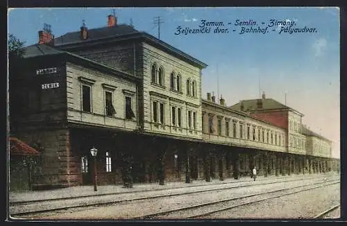 AK Zemun, Bahnhof mit Bahnsteig