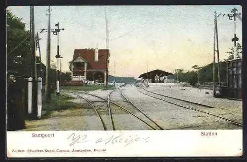 AK Santpoort, Station, Bahnhof